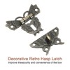 sourcing map Hasp Latch, 43 x 50mm Butterfly Decorative Retro