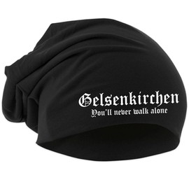 Gelsenkirchen You Never Walk Alone Hat | Ruhrpott Zeche Football Ultras Sport Unisex Beanie, black