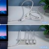 Soporte Con Clips Magnético Para Organizar Cables Escritorio (GRIS)
