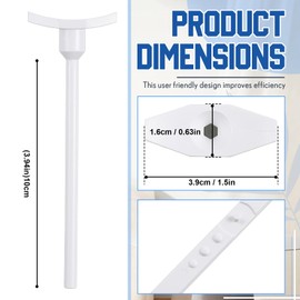 6 Pcs Round Ceiling Diffuser Plastic Key Handle, Vent Key for Steel Butterfly Damper, Adjust Air Flow Replacement for Round Vent Cover 6" 8" 10" and 12", Key Only, Damper Not Included