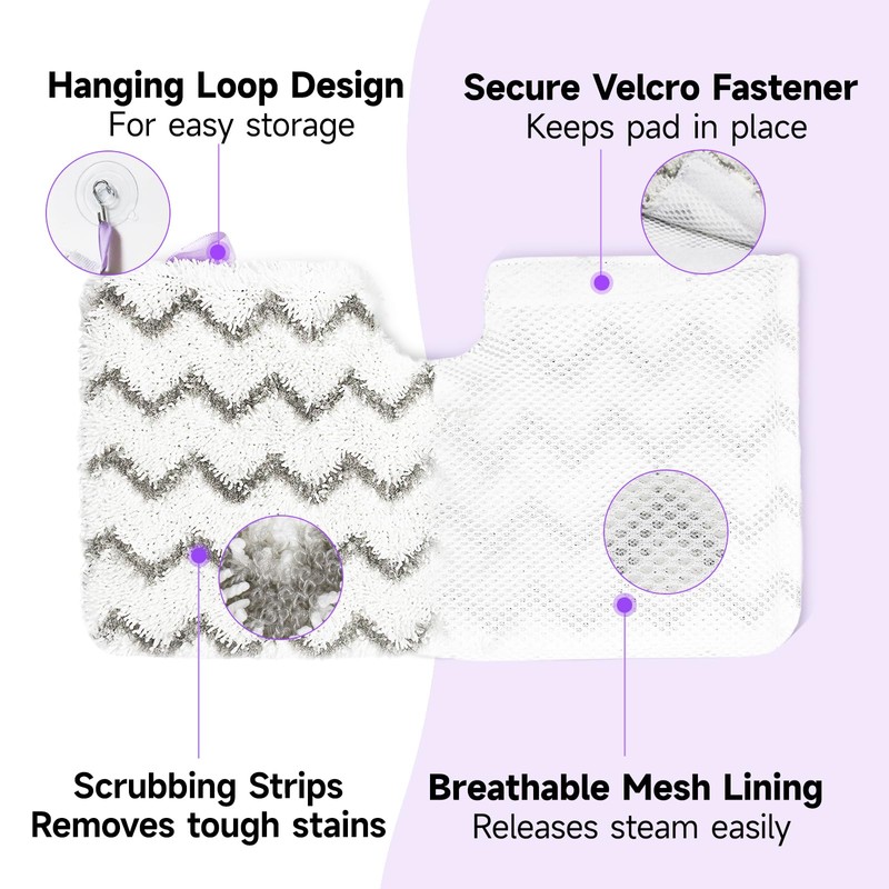 BIVVIK Steam Mop Replacement Pads for Shark S3500 Series S3501