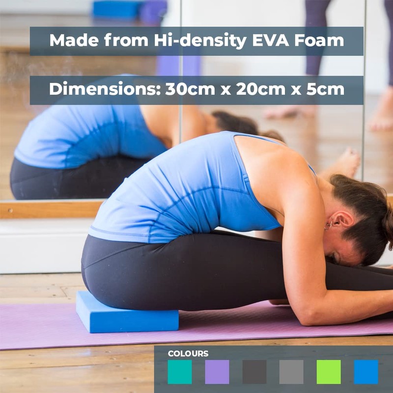 Yoga-Mad EVA Yoga Block, High Density Non Slip Block for