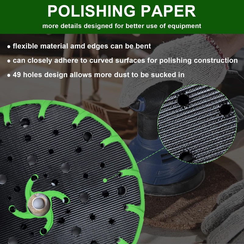 [6 Inch] 202458 Sandpaper Compatible with Festool, Sanding Pad for