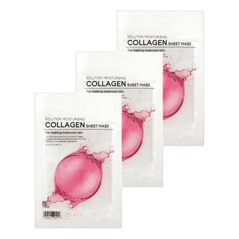 Ten Zero Disposable Solution Moisturizing Collagen Sheet Mask 10 sheets