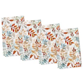 Artoid Mode Eucalyptus Leaves Fall Kitchen Towels Dish Towels, 18x26 Inch Seasonal Decoration Hand Towels Set of 4