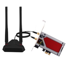 FENVi Tarjeta WiFi 7 PCIe para computadora, adaptador de tribanda de 9.3 Gbps con Bluetooth 5.4, banda de 6 GHz para juegos y transmisión, compatible con Windows 10/11 64 bits (no compatible con la