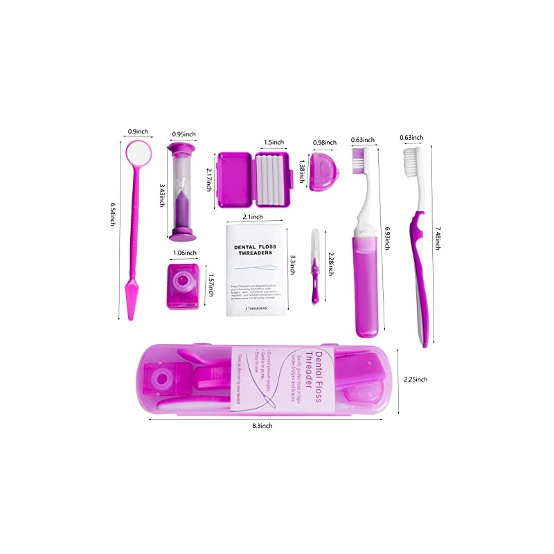 Kit de cuidado bucal portátil de ortodoncia – Paquete de