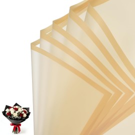 PATIKIL 20 Sheets Flower Wrapping Paper, Frosted Waterproof Bouquet Wrapping Paper Florist Supplies Packaging Paper for DIY Crafts Wedding Birthday Gift, Cowhide