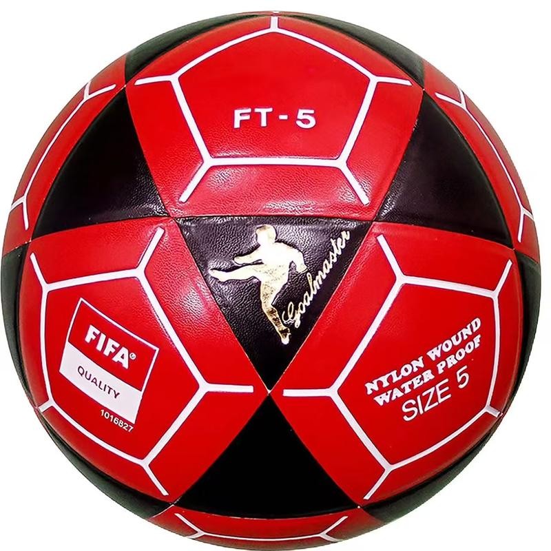 FT5A Goal Master Football Balls | Volley Ball [Outdoorfun]:_Black/Red_Size 5