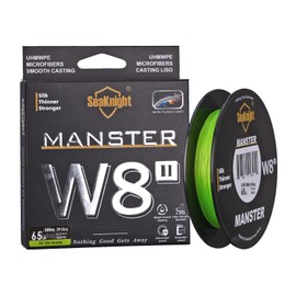 Seaknight W8 II 8 Strands Braided Lines 150M Smooth PE Braid Multifilament Wire Carp Fishing Lines Double Coating UV-proof Saltwater-proof Fishing Line for Sea Fishing 15-100LB