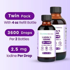 Lugol's Iodine Solution  2 oz with 4 oz Refill Bottle