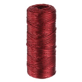 sourcing map 328 Feet/109 Yards Metallic Cord Red Twine 1.5mm Thread String for Crafts Gift Wrapping Christmas Decoration Hanging Tag