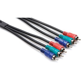 HOSA Component Video Cable Three 75 ohm Coax. Cable with Three RCA Plugs, 2M (6.6ft.)
