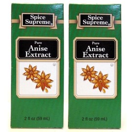 Spice Supreme Flavorings: Pure Anise Extract (Pack of 2) 2 oz Size