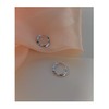 925 Sterling Silver Hoop Earrings 18K White Gold Plated