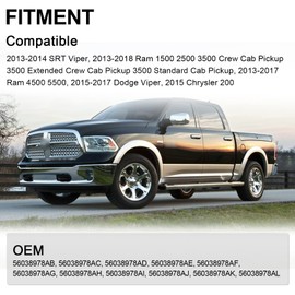 AUTOBABA Rear View Back Up Camera Compatible with 2013-2018 Dodge Ram 1500 2500 3500 4500 5500 2013-2017 Dodge Viper 2015 Chrysler 200 Views Reversing Parking Backup Camera Replace# 56038978AL 590-079