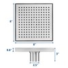 Neodrain 8-Inch Square Shower Drain with Removable Quadrato Pattern Grate,