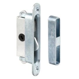 Prime-Line E 2079 Mortise Lock, 3-7/8 In. Mounting Holes On Center, Aluminum Housing, 45 Degree Keyway, Round Faceplate (Single Pack)