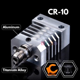 BZ 3D CR10 Heatsink All Metal Hotend Upgrade,Titanium Alloy Heat Break for CR-10,CR-10S/S4/S5/Ender 3/Pro/Ender 3 V2/Ender 5/Ender 5 Pro/Plus 3D Printer Hotend.