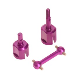 PrecisionGeek Purple Anodised Aluminium Wheel Axle Adapter SET for Tamiya TT01/TT01E/TT02 – CNC Machined