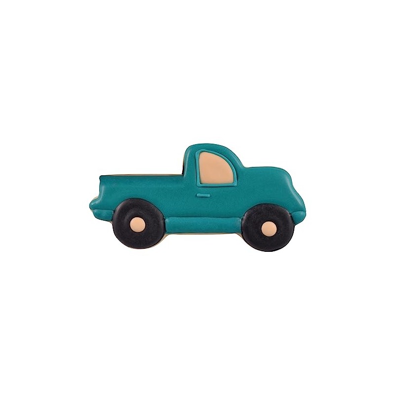 R&M Pickup Truck 4" Stainless Steel Cookie Cutter, 3.75", Silver