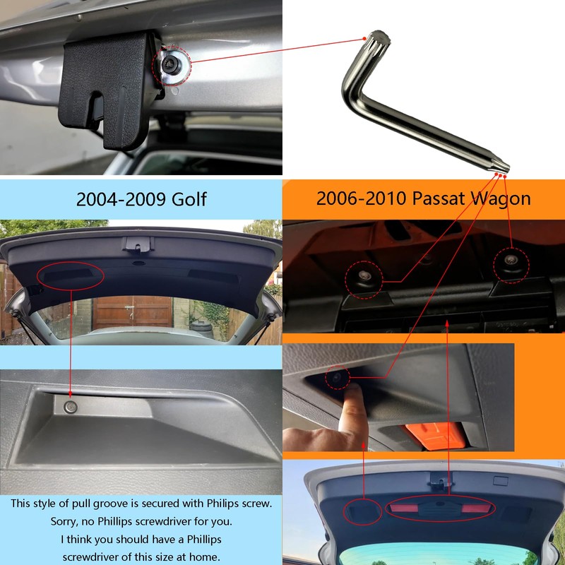 Oryzena Trunk Latch Actuator Compatible with Volkswagen Golf MK5 2004-2009,