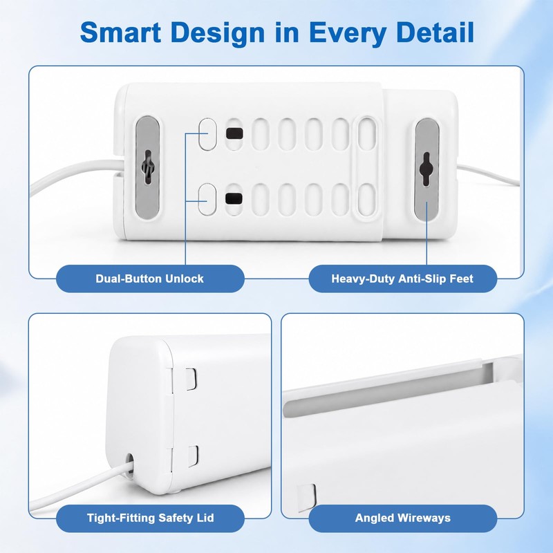 Power Strip Cover Box, Baby Proof Surge Protector Cover, Large