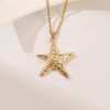 Gold Starfish Necklace for Women Swirl Summer Beach Ocean Pendant