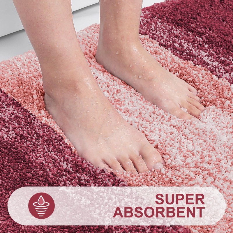 smiry Microfiber Bath Mat, 50 x 75 cm, Non-Slip Super