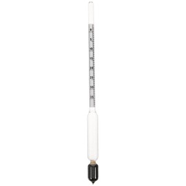 VILLCASE Glass Hydrometer, 0-35 Specific Gravity Hydrometer Dual Scale Laboratory Hydrometer Heavy Liquids Measuring Device for Distilling Moonshine Brewing A