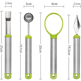 Fruit Tool Set, Melon Baller Scoop Set, for DIY Watermelon, Cantaloupe, Ice Cream