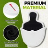 White Putter Head Covers, With Circle Embroidery Premium Magnetic Closure