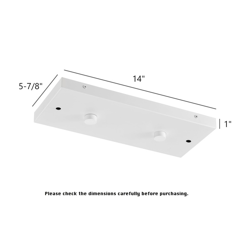 Two Pendant Light Linear Canopy Accessory Light Kit, 14 inch