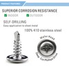 Jetovo 150 Pack 410 Stainless Steel Wafer Head Phillips Self