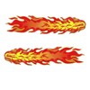 Flame Car Sticker, Red and Yellow Fire Design, Waterproof Vinyl,