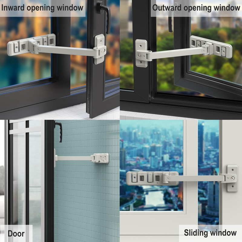 Window Locks Child Proof, QYESWHSR Sliding Glass Door Lock for