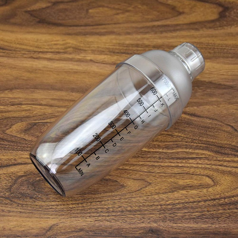 FEOOWV Plastic Cocktail Shaker, Hand Drink Mixer Boba Tea Shaker
