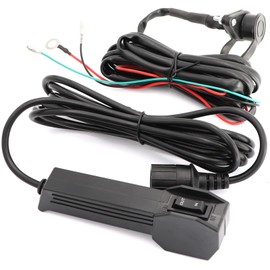 Torkettle 12V 250A Winch Solenoid Relay Contactor with Hand Corded Controller Control Kit and 4pcs Pre-Wires with lugs for ATV UTV 2000-5000lbs Winch
