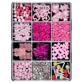 Varna Ribbon Pearl Mix 07 Type 12 Parts Set, 1 Piece, Mixed Colors / 바르나 리본 진주믹스 07타입 12칸 파츠 세트, 1개, 혼합색상