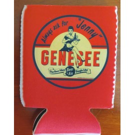 GENESEE BEER ALWAYS ASK FOR JENNY CAN/BOTTLE HOLDER KOOZIE! COOZIE CHECK IT OUT!