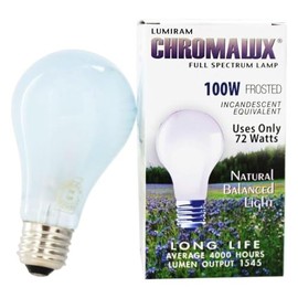 Chromalux H&PC-67531 Light Bulb Frosted Full Spectrum (100 Watt) 1 Count