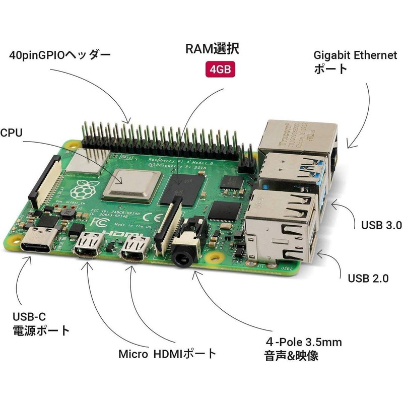 TRASKIT Raspberry Pi 4 Model B Starter Kit / Raspberry