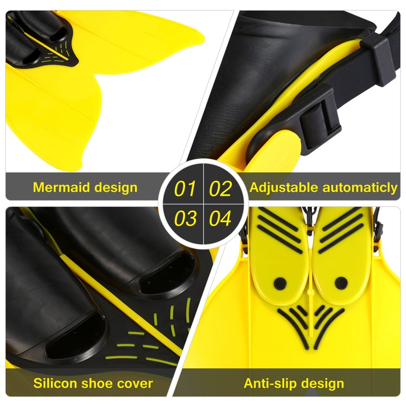 Youth Children Girl Boy Diving Mermaids Tails Monofin Flippers Swimming