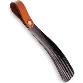 Carbon Fiber Exclusive Travel Shoe Horn Accessory, Pure Leather Shoe Spoon for Boots, Kids & Adults