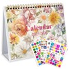 Gannyfer Small Desk Calendar 2025-2026, Small Standing Flip Calendar,July 2025