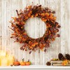 Glitzhome 22" D Fall Eucalyptus Berry Wreath, Artificial Wreaths Rustic