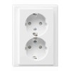 Merten MEG2420 1419 Plug Socket 2 Sockets Polar White