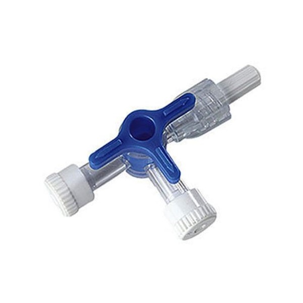 3-Way HI-FLO™ Stopcock, 3-Gang, Extended Male Luer Lock, PVC Free,