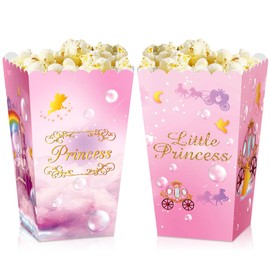 BACH AND BOUJEE 12 PCS Little Princess Candy Favor Bags Princess Castle Favor Treat Goodies Bags for Princess Party Decorations Baby Shower Supplies