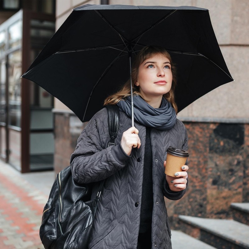 ISO TRADE 3406 Pocket Umbrella Open-Close 110 cm Mini Windproof